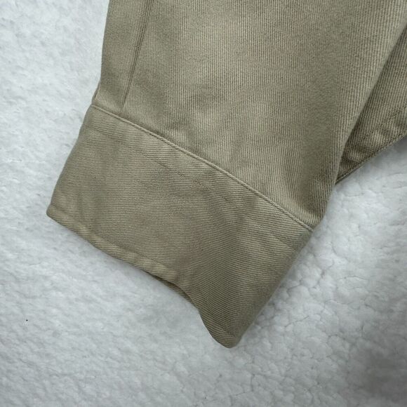 2/$30 Ralph Lauren Vintage Blaire Cotton Canvas Button Down Shirt Mens L Tan - Picture 8 of 9